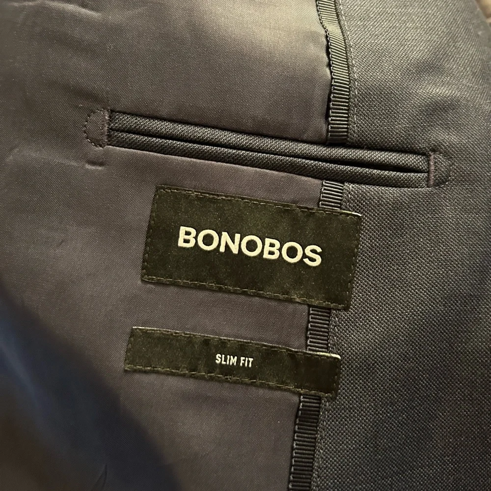 BONOBOS Blazer Slim Fit Wool blend 40R navy 2 Button new